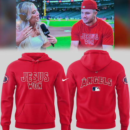 Los Angeles Angels Limited Edition Jesus Won Hoodie ✝️⚾