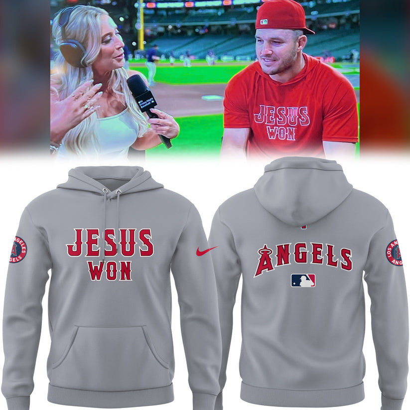 Los Angeles Angels Limited Edition Jesus Won Hoodie ✝️⚾