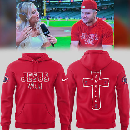 Los Angeles Angels Limited Edition Jesus Won Hoodie ✝️⚾