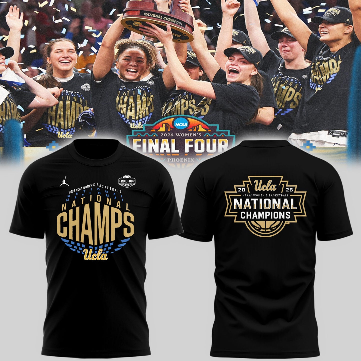 UCLA 🏀 𝐍𝐀𝐓𝐈𝐎𝐍𝐀𝐋 𝐂𝐇𝐀𝐌𝐏𝐈𝐎𝐍𝐒 TShirt-PU26040615