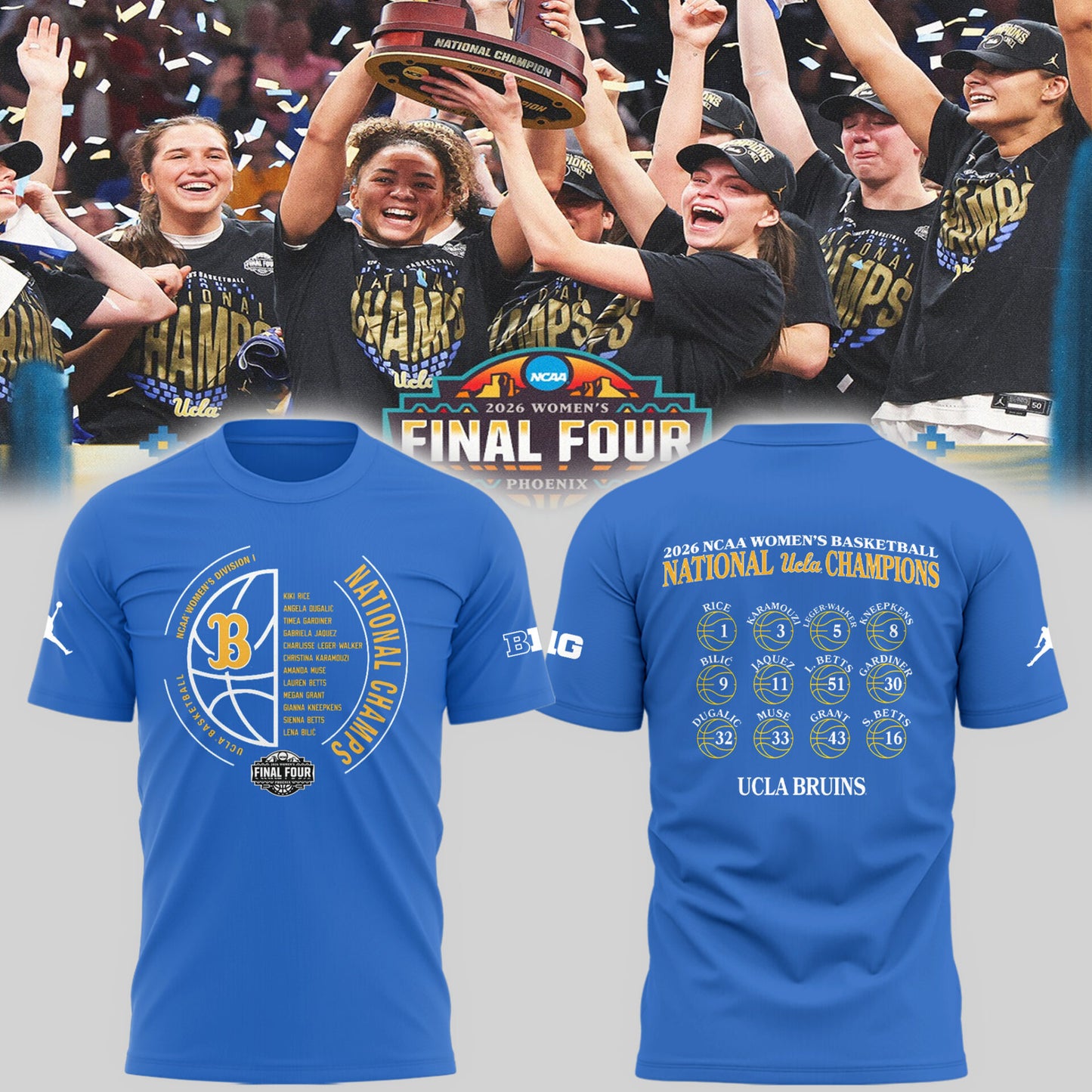 UCLA 🏀 𝐍𝐀𝐓𝐈𝐎𝐍𝐀𝐋 𝐂𝐇𝐀𝐌𝐏𝐈𝐎𝐍𝐒 TShirt-PU26040621