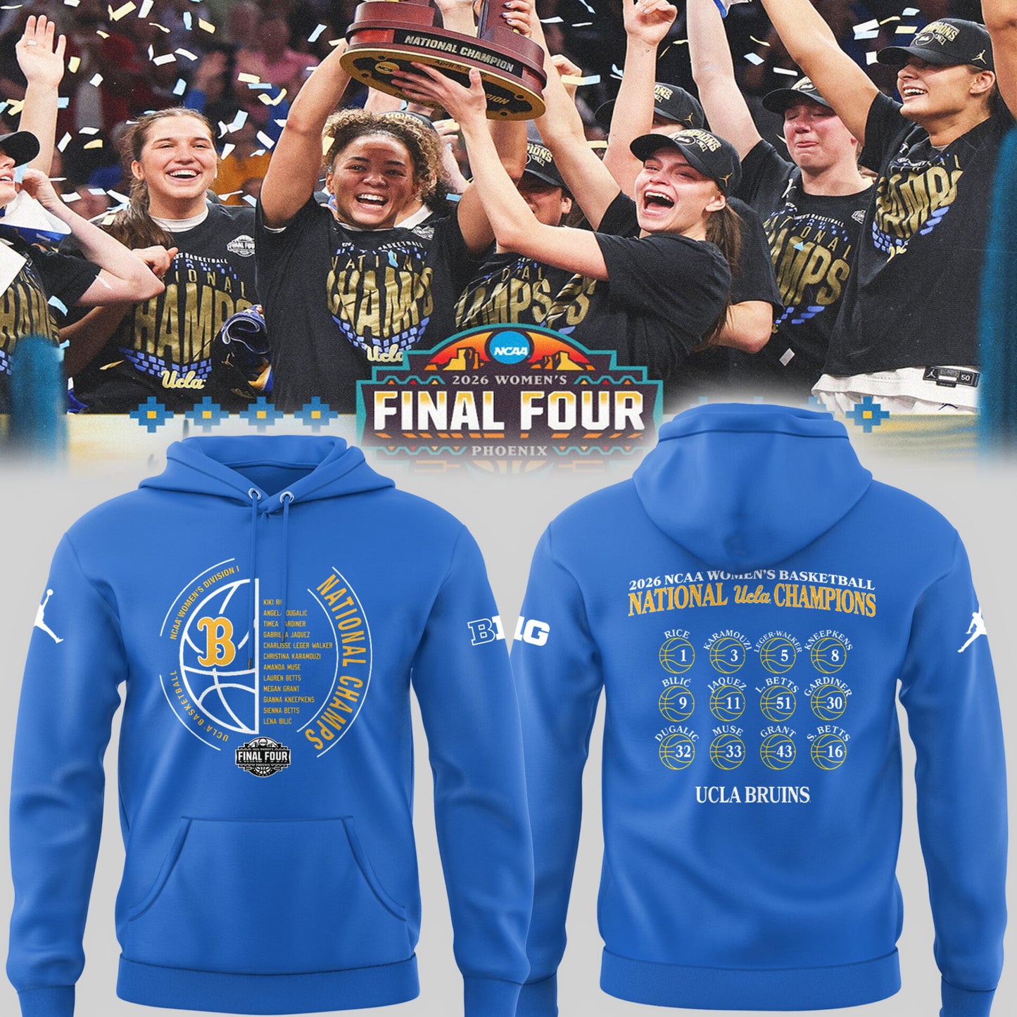 UCLA 🏀 𝐍𝐀𝐓𝐈𝐎𝐍𝐀𝐋 𝐂𝐇𝐀𝐌𝐏𝐈𝐎𝐍𝐒 Hoodie-PU26040622