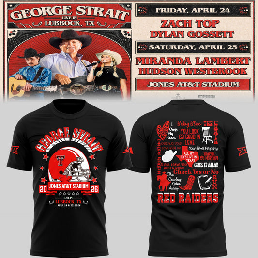 Limited Edition G. Strait x Texas Tech At Jones AT&T Stadium Tshirt