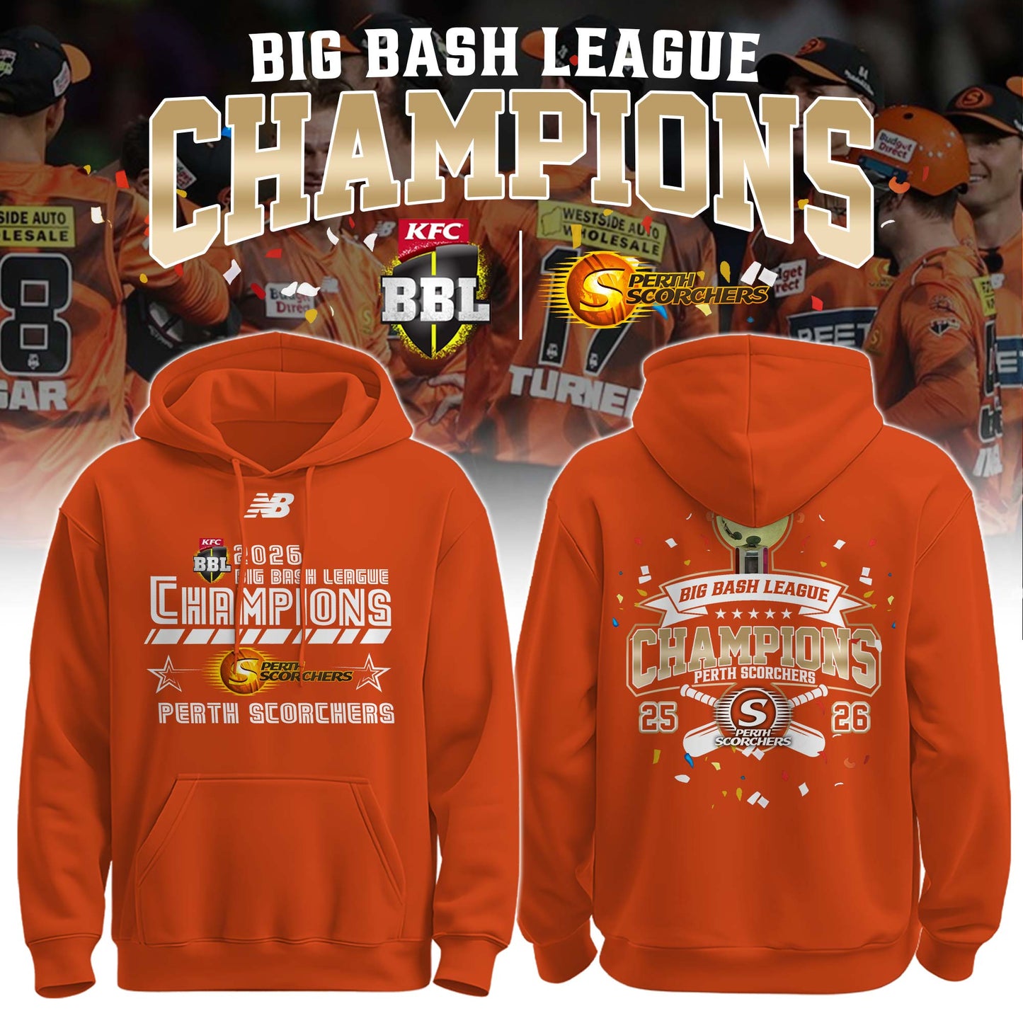 Perth Scorchers Special BBL Champions 2026 Limited Edition Hoodie
