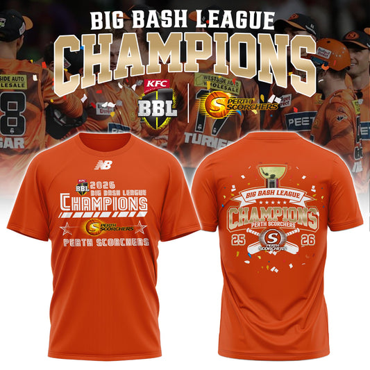 Perth Scorchers Special BBL Champions 2026 Limited Edition T.shirt