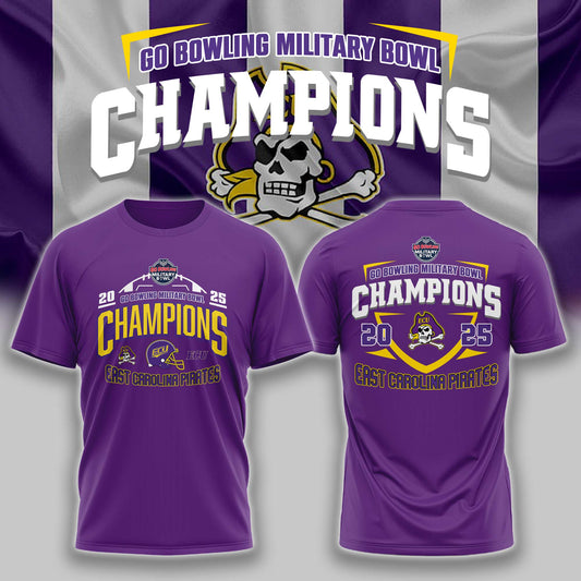 _ ECU Football NCAA Military Bowl CHAMPIONS 2025 Tshirt V2