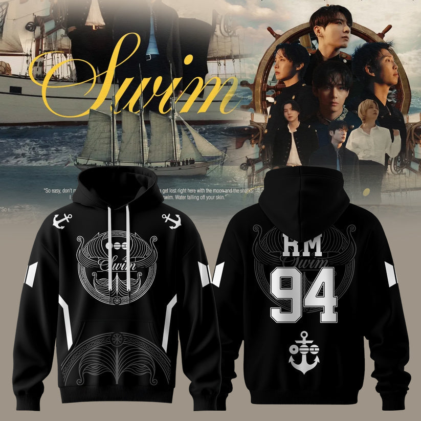 BTS – Swim Arirang Album Mixed Mesh Hoodie