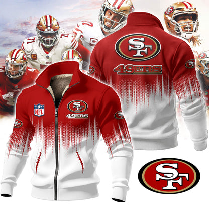 SF 49ERS Thick Knit Fleece Jacket