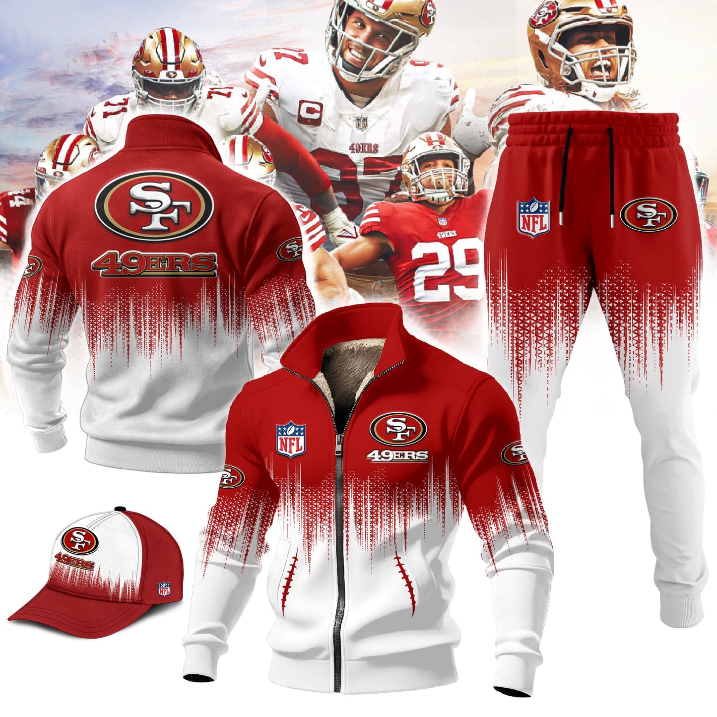 SF 49ERS Thick Knit Fleece Jacket