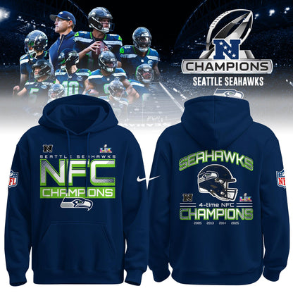 Seattle Seahawks 2025 NFC Conference Champions Hoodie