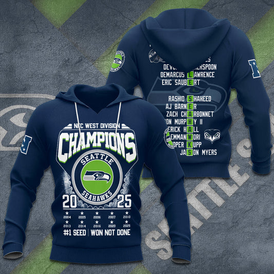 Seattle Seahawks 2025 NFC Conference Champions Hoodie