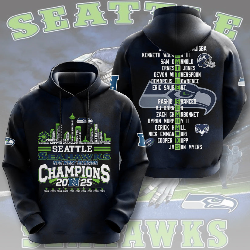 Seattle Seahawks 2025 NFC Conference Champions Hoodie