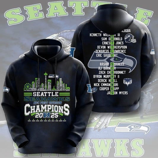 Seattle Seahawks 2025 NFC Conference Champions Hoodie