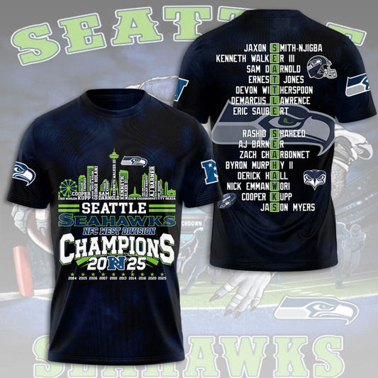 Seattle Seahawks 2025 NFC Conference Champions TShirt