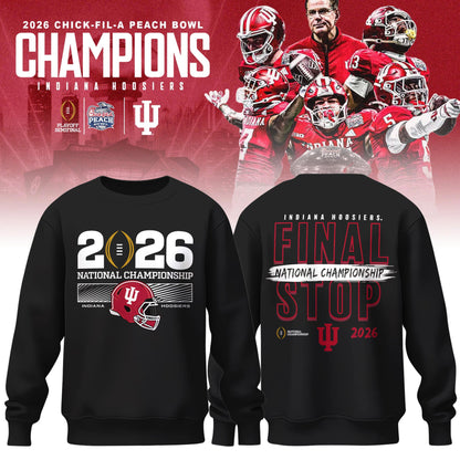 Indiana Hoosiers 2026 National Championship Game Final Sweatshirt – Black