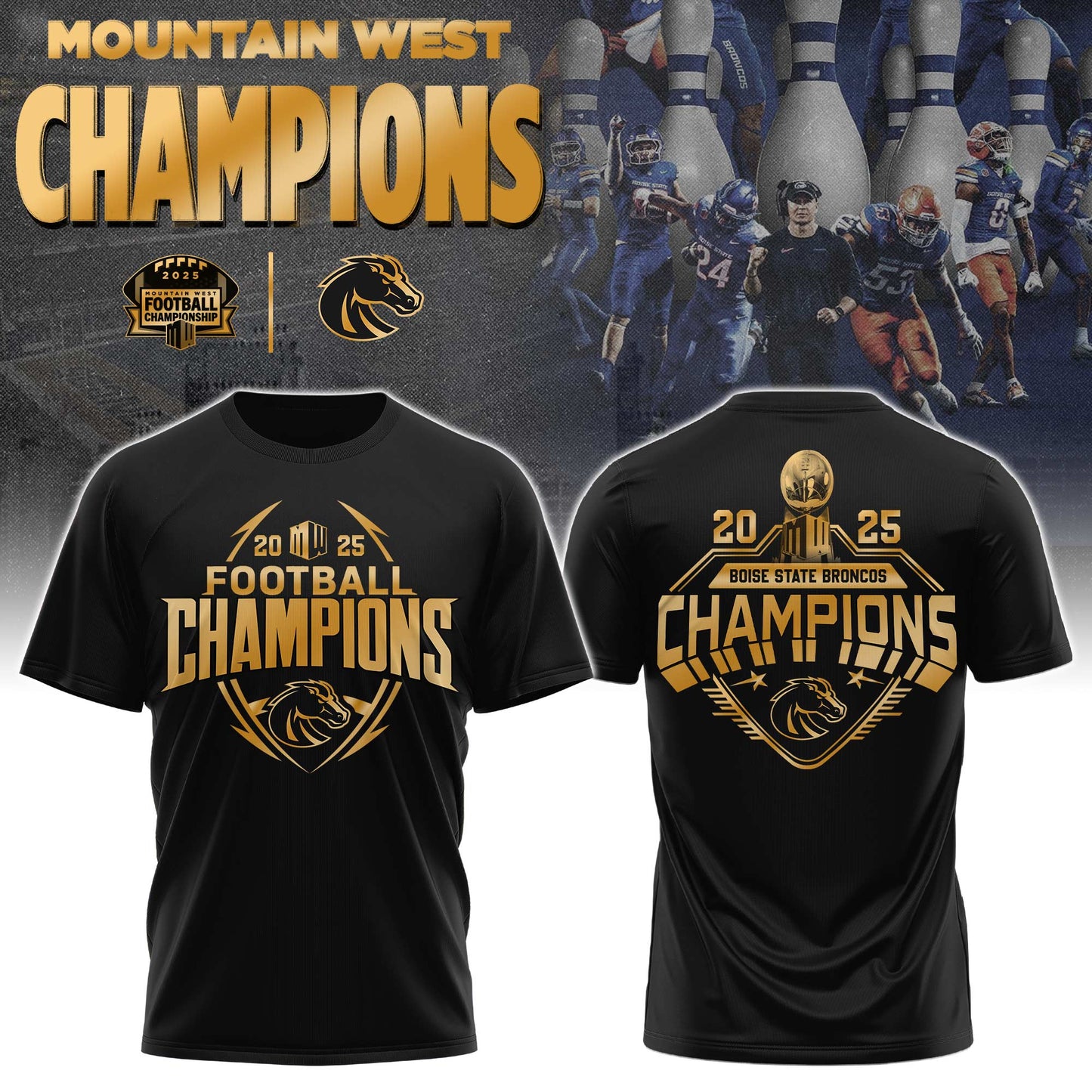 Boise State Broncos Champions T-shirt Ver 2