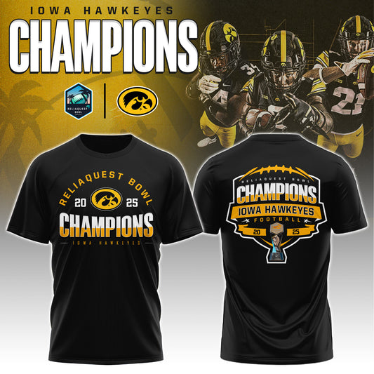 Iowa Hawkeyes – ReliaQuest Bowl Champions T-shirt