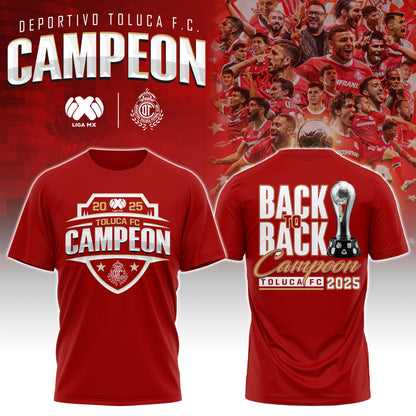 Toluca FC Back to Back Champions Champions T-shirt