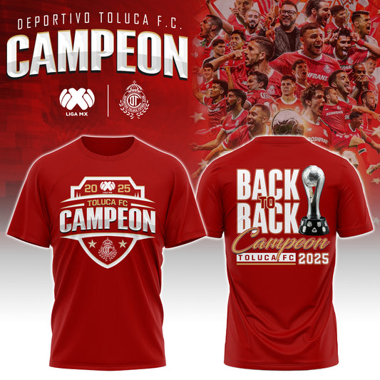 Toluca FC Back to Back Champions Champions T-shirt