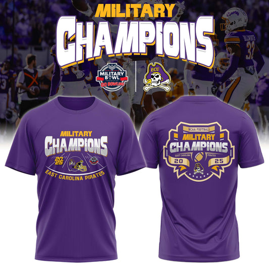 _ ECU Football NCAA Military Bowl CHAMPIONS 2025 Tshirt V1