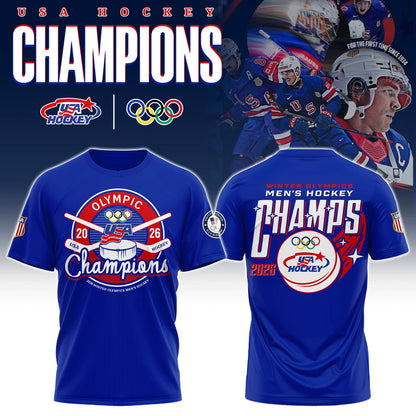 USA Special Men Hockey Milano-Cortina Olympics Champions 2026 Limited Edition T.shirt