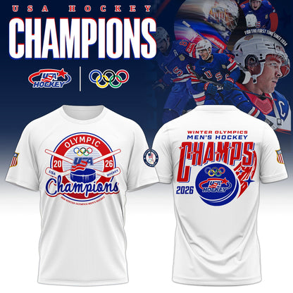 USA Special Men Hockey Milano-Cortina Olympics Champions 2026 Limited Edition T.shirt