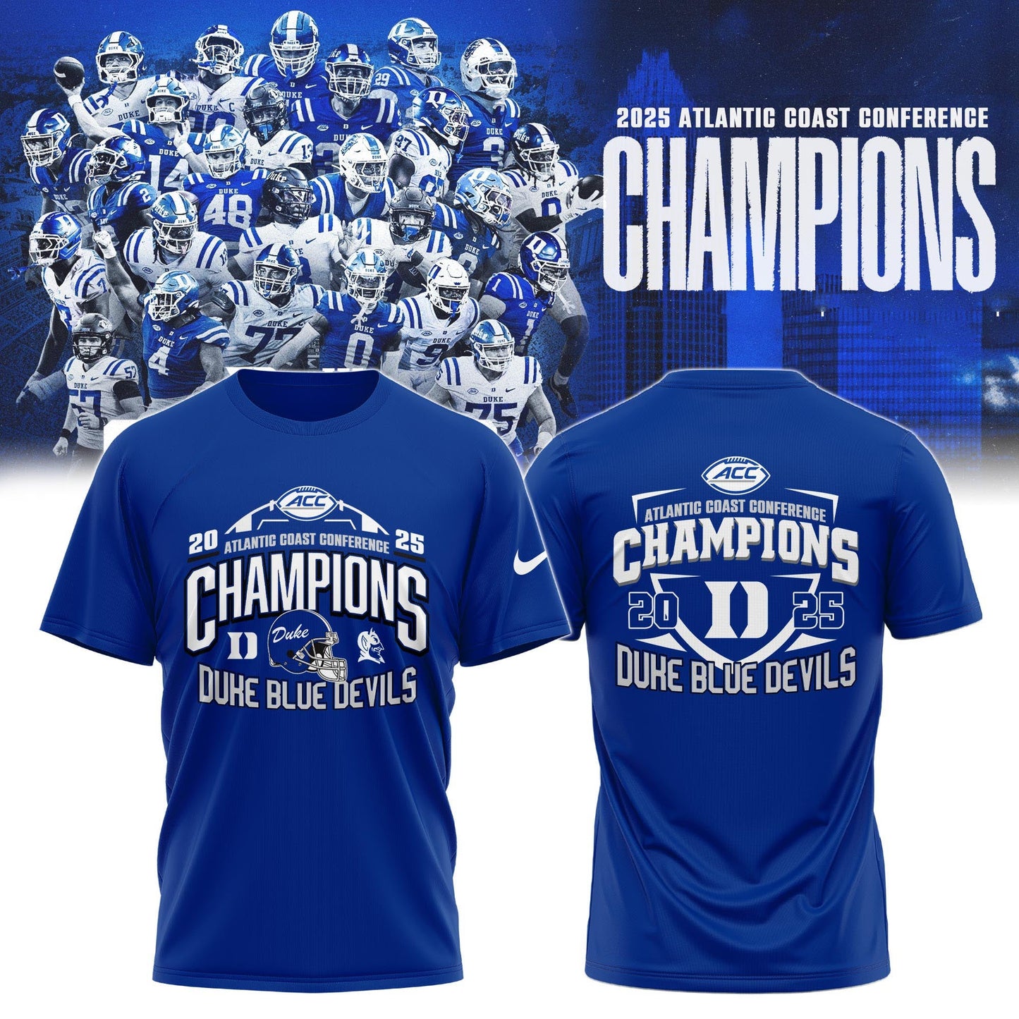 _Duke Football 2025 ACC Champs Tshirt