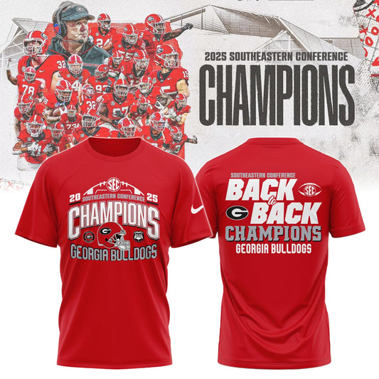 , UGA 2025 SEC Football Conference Champions T-Shirt Limited Edition 01