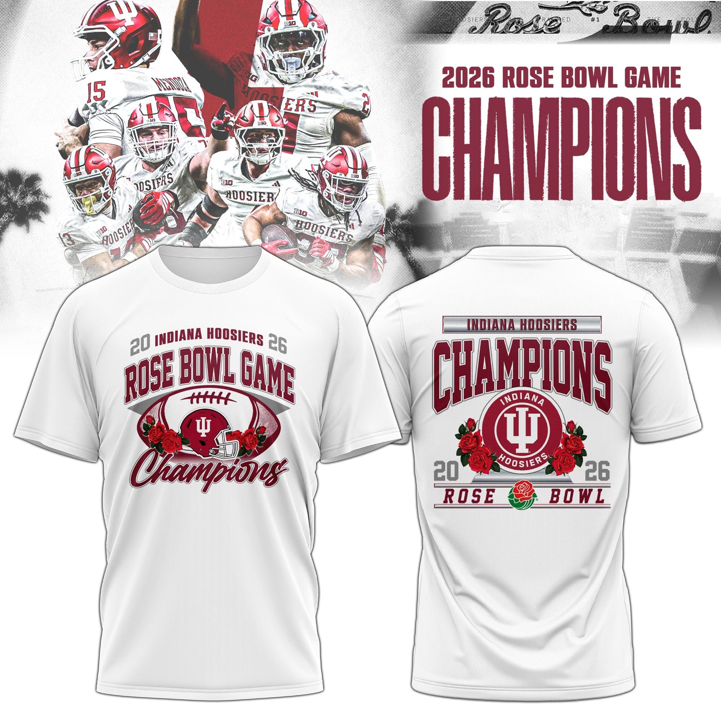 , IU 2026 Rose Bowl Champions T-Shirt Limited Edition 3