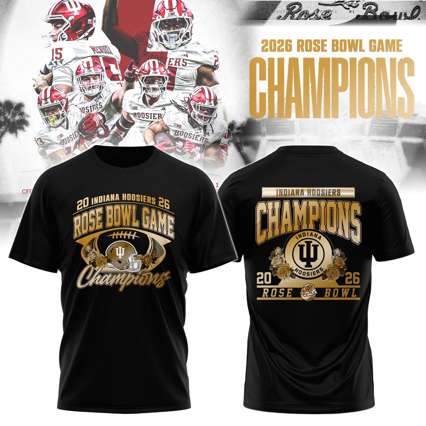 , IU 2026 Rose Bowl Champions T-Shirt Limited Edition 2