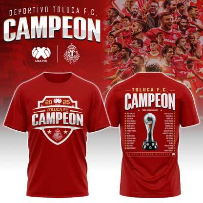 Toluca FC Back to Back Champions Champions T-shirt