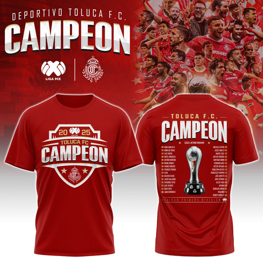 Toluca FC Back to Back Champions Champions T-shirt
