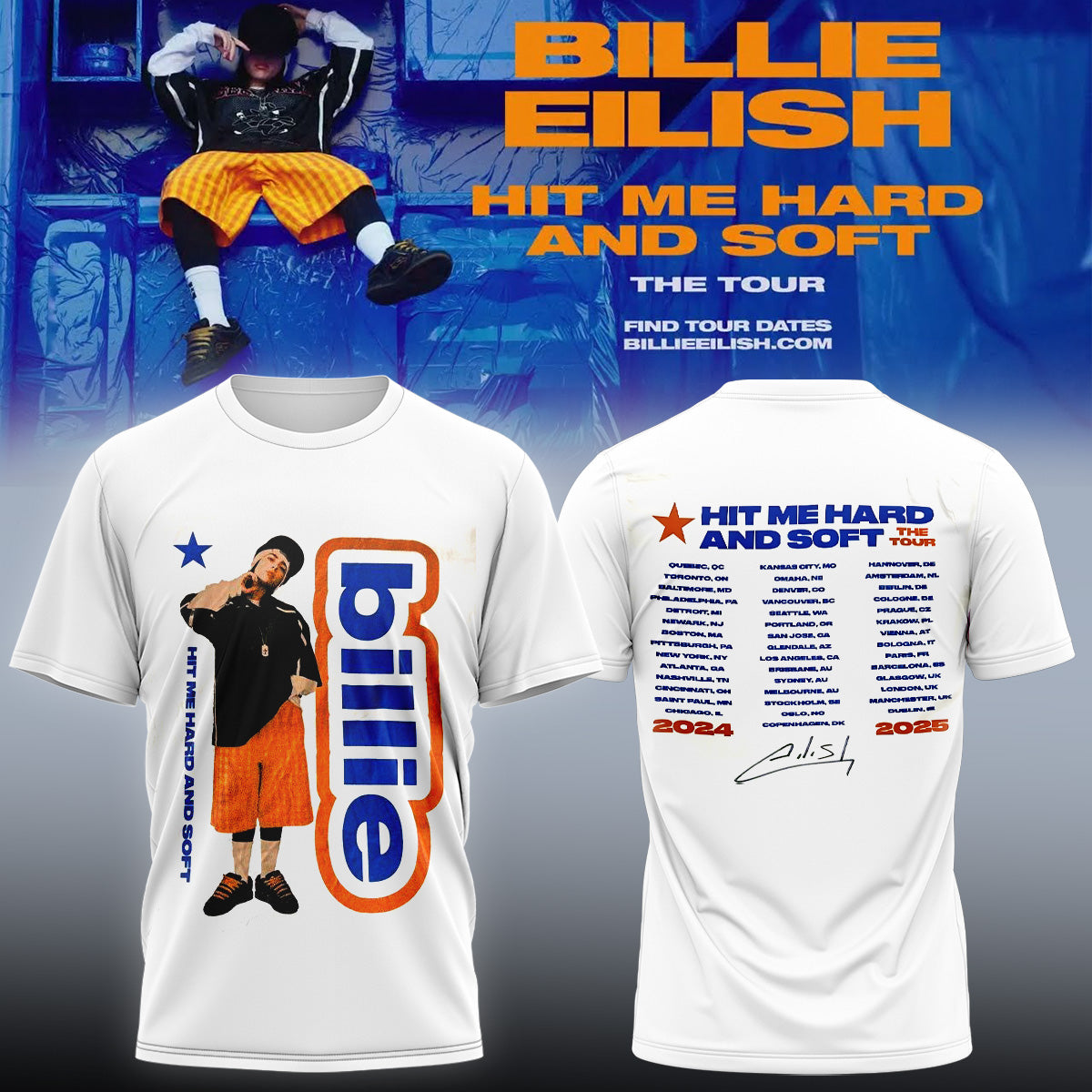 Billie Eilish Hit Me Hard and Soft: The Tour Shirt