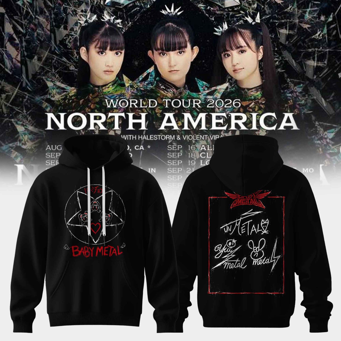 Baby Metal 2026Tour merch