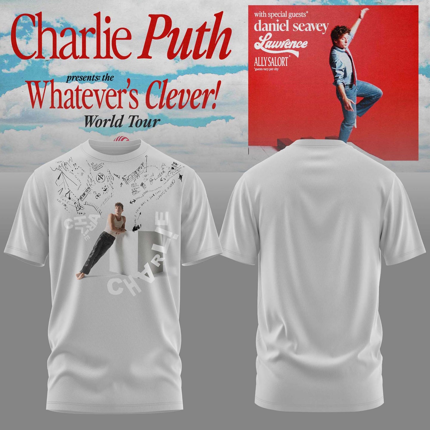 Charlie Puth: Whatever’s Clever! World Tour Limited T-Shirt