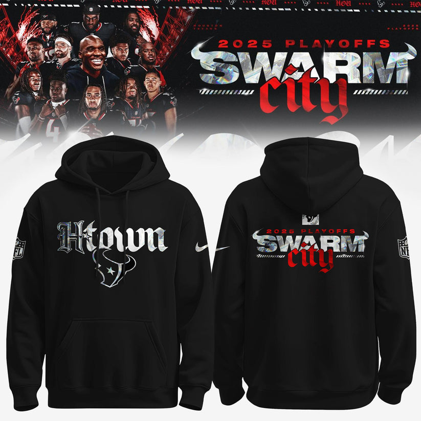 Houston Texans 2025 NFL Playoffs S.W.A.R.M. City Special Edition Hoodie