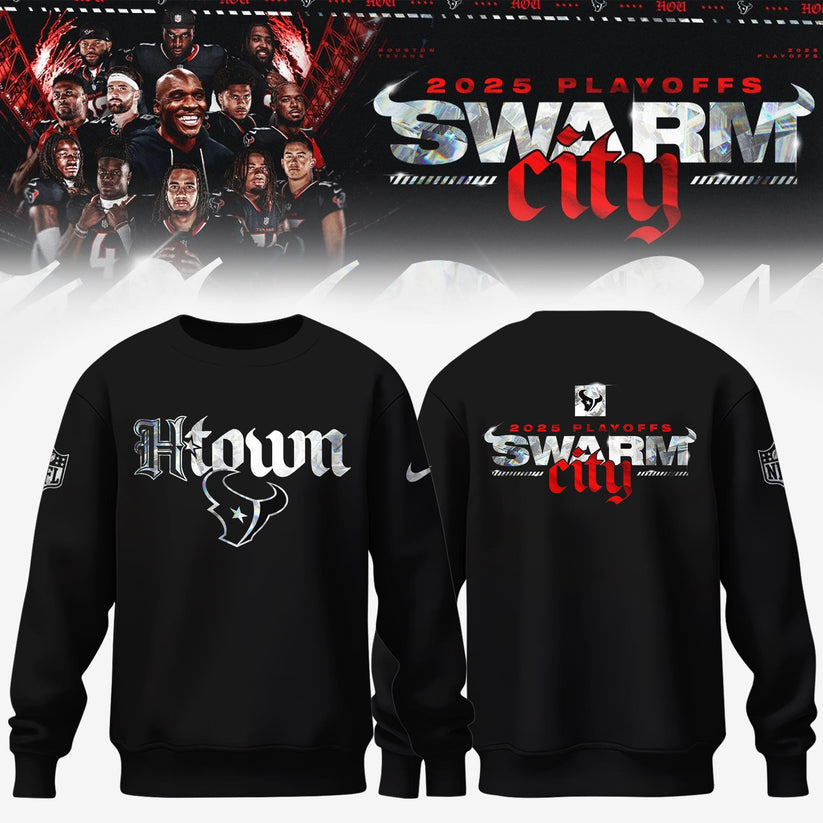 Houston Texans 2025 NFL Playoffs S.W.A.R.M. City Special Edition Sweatshirt
