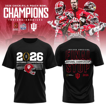 Indiana Hoosiers 2026 National Championship Game Final T-shirt – Black