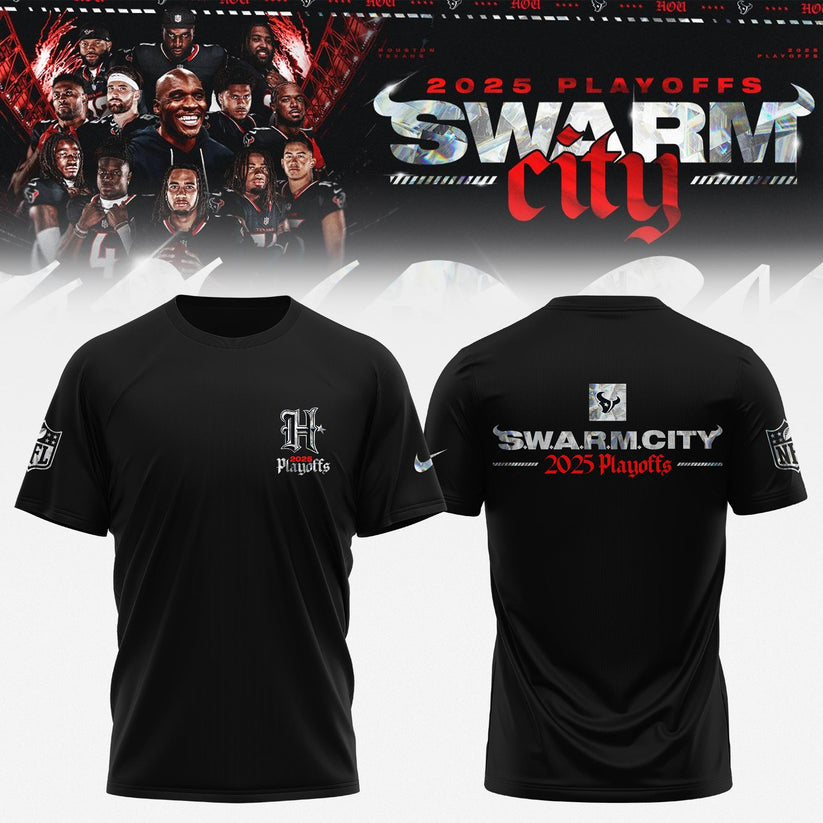 Houston Texans 2025 NFL Playoffs S.W.A.R.M. City Special Edition T-shirt