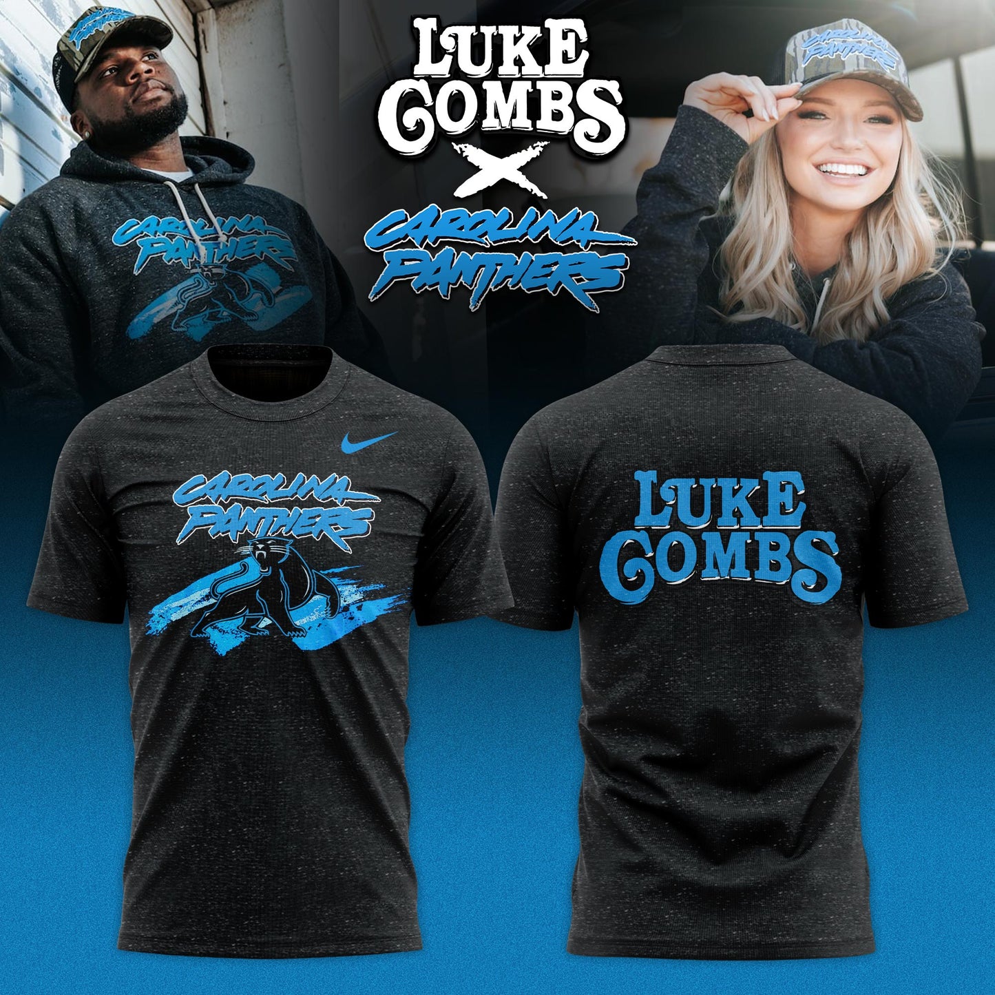 Luke Combs x Carolina Panthers 2025 Limited Edition T-shirt