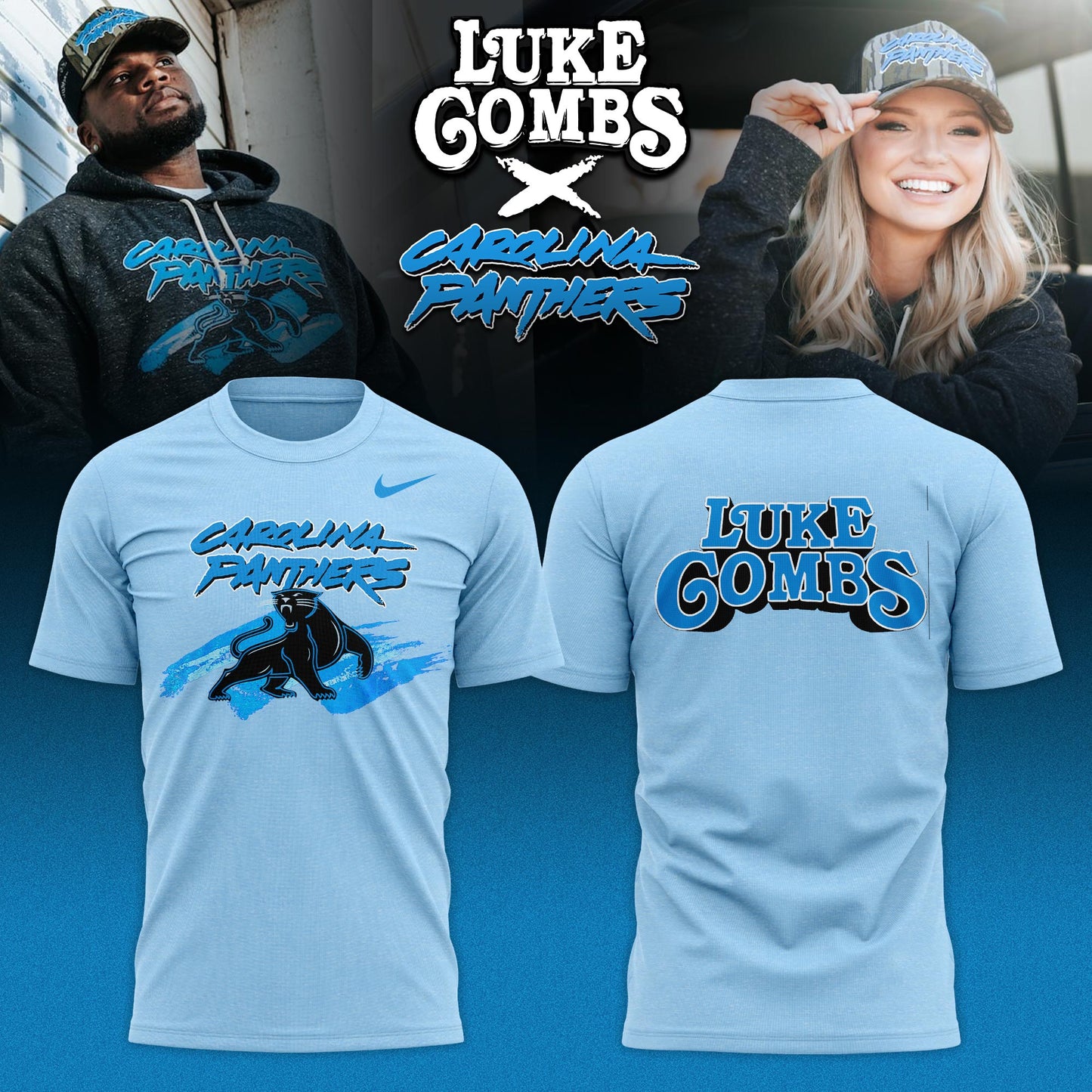 Luke Combs x Carolina Panthers 2025 Limited Edition T-shirt
