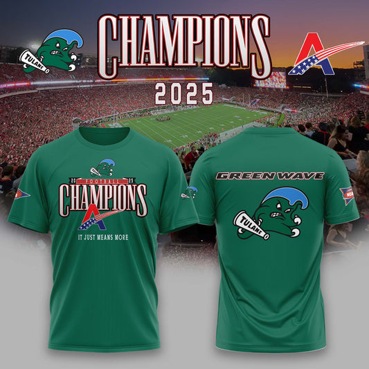 _Tulane Football 2025 American Conference Champs Tshirt