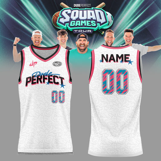Dude Perfect – Squad Games Tour 2026 Customize Basketball Jersey