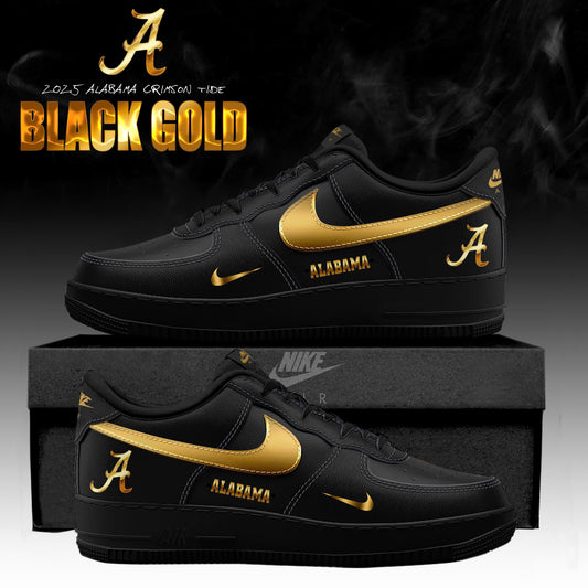 _ Alabama Crimson Tide ‘Black Gold’ 2025 Special Edition AF1 Sneakers