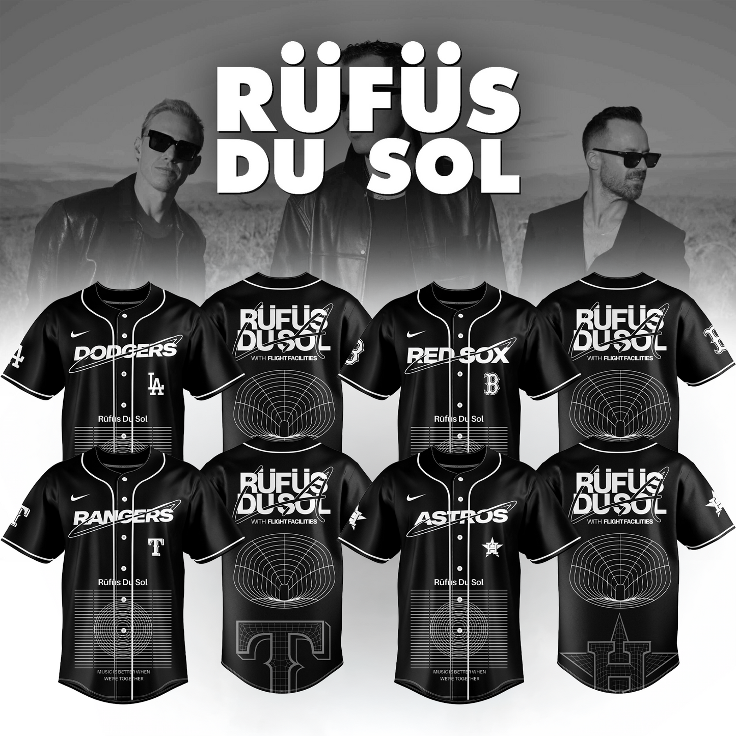 Baseball all teams x RUFUS DU SOL. ’26 North America Tour