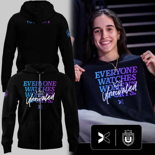 “Everyone Watches Women’s Sports” Unrivaled Zip Hoodie