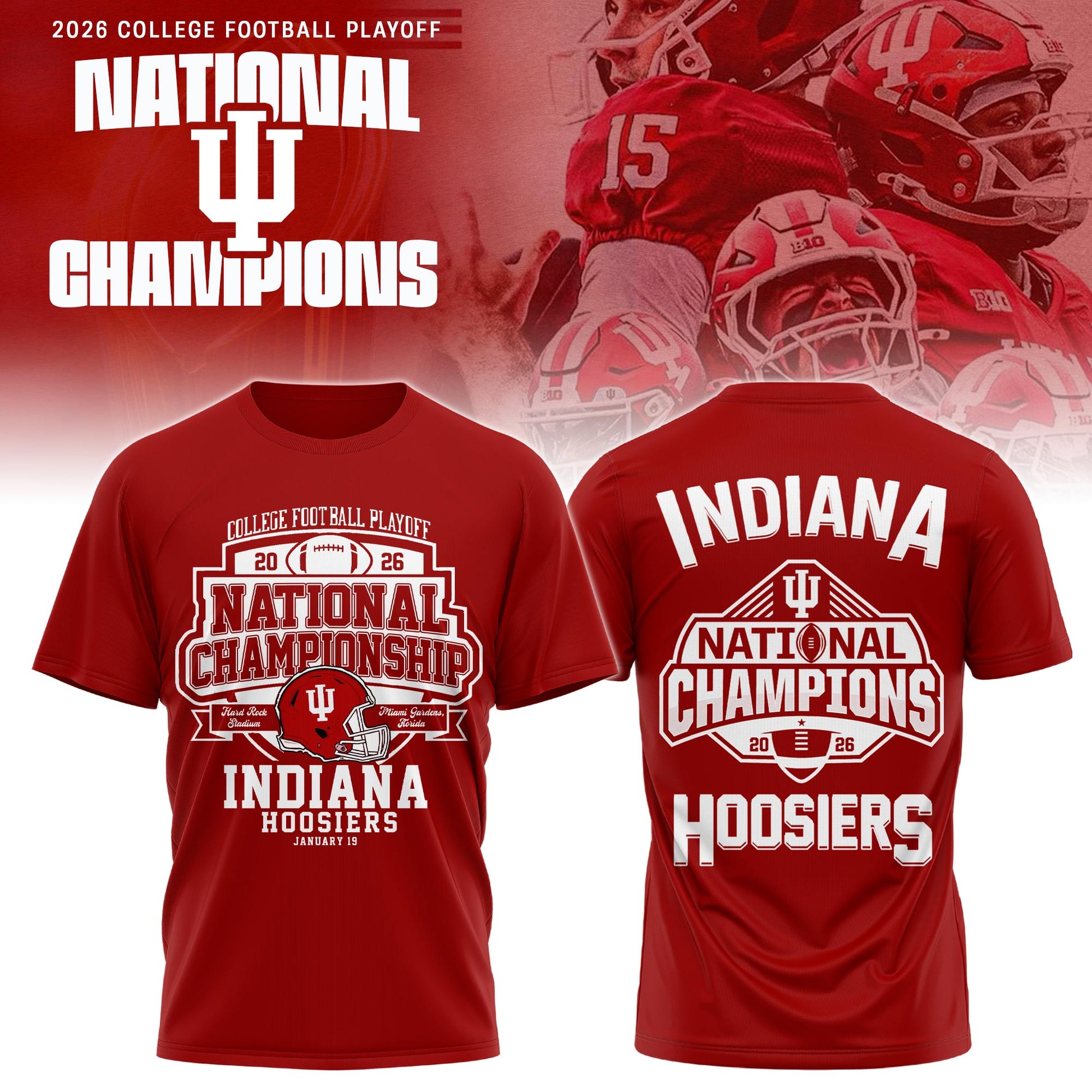 _     IH Football 2026 National Champions Tshirt Limited Edition Red