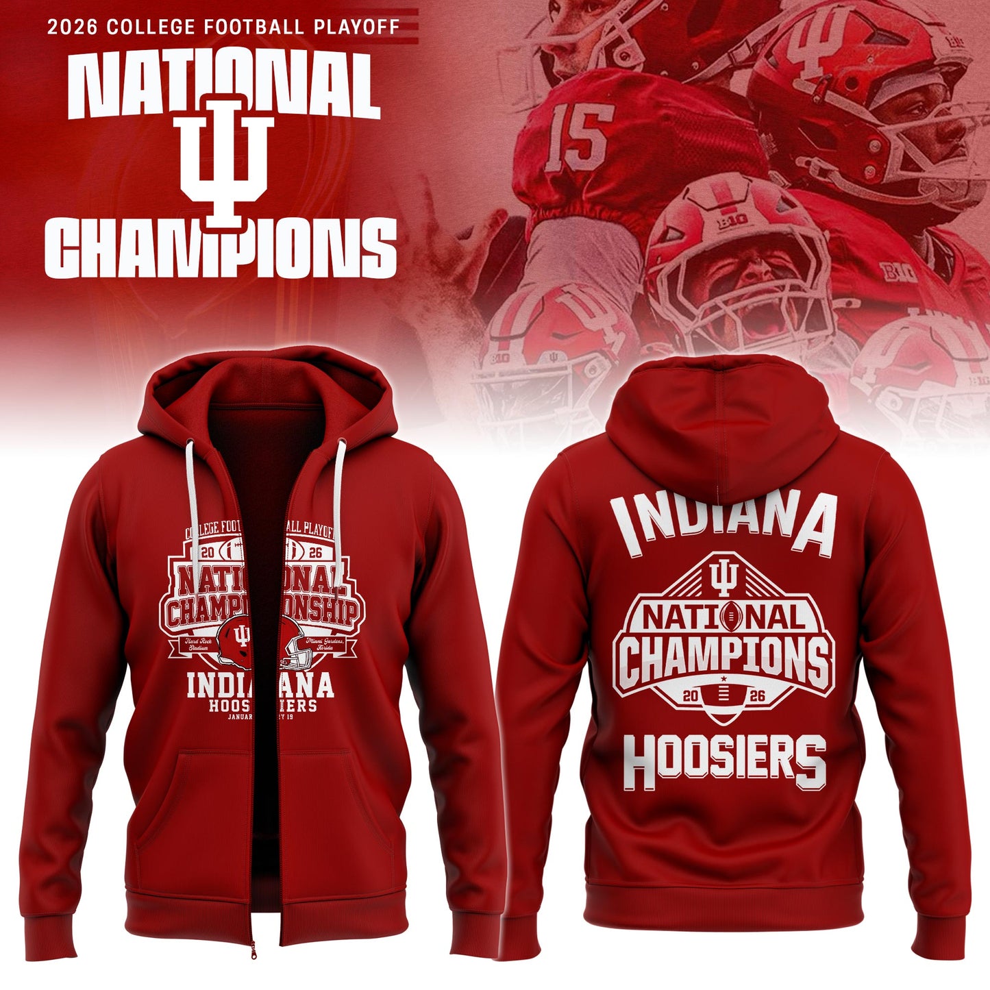 _      IH Football 2026 National Champions ZipHoodie Limited Edition Red
