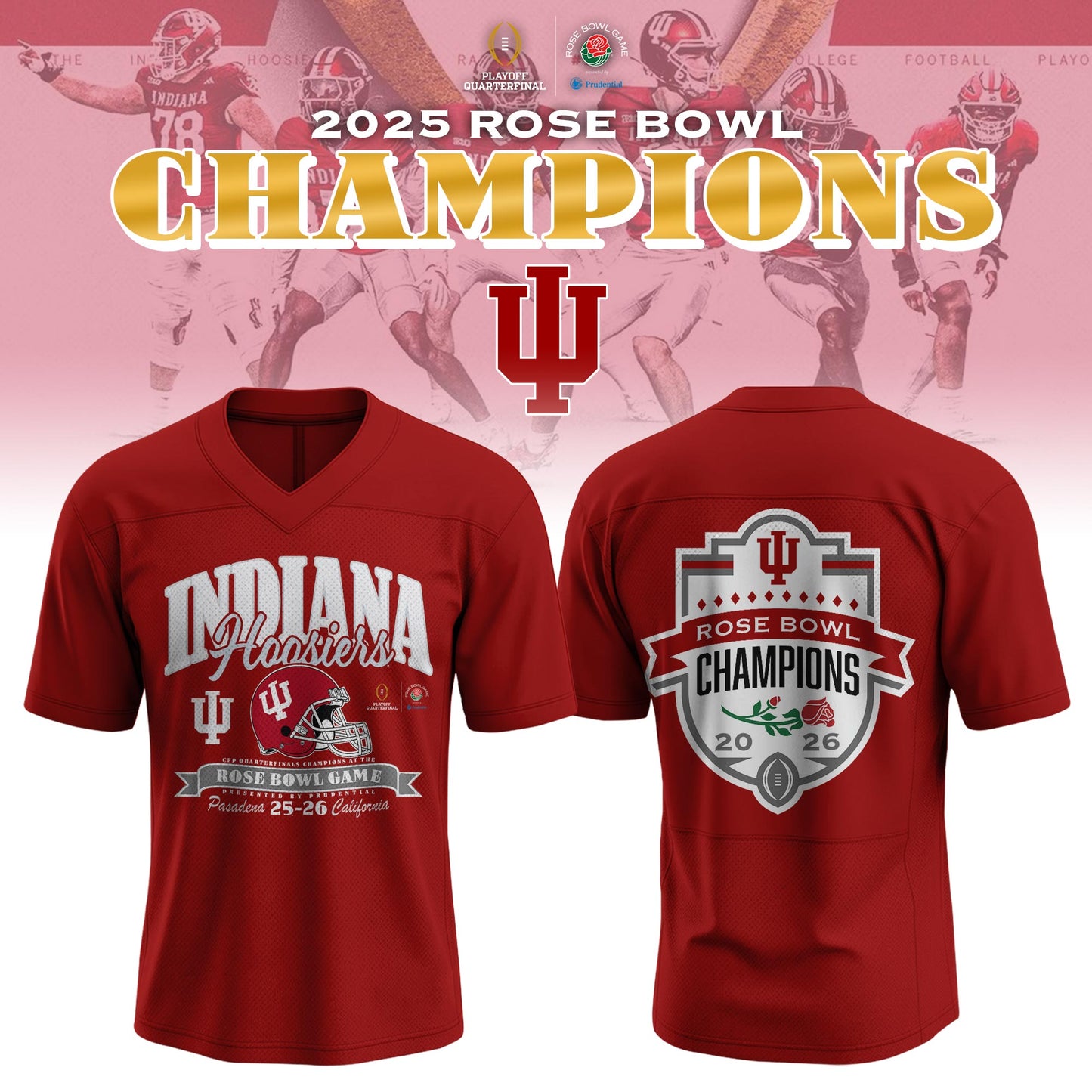 ..Indiana Hoosiers x Rose Bowl Champions Jersey