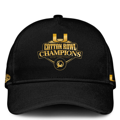 UM Hurricanes Football Cotton Bowl Champions Special Tshirt Limited Edition